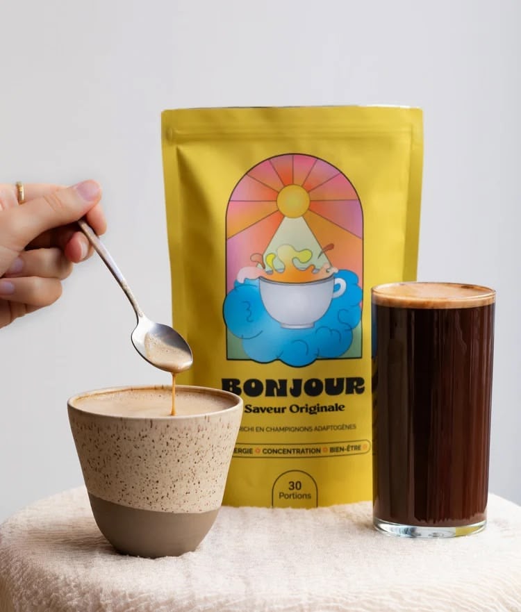 -20 % sur les boissons aux champignons Bonjour Drink avec le code LMC20